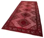 Oyma Kırmızı Pamuk Üzerine Yün El Dokuma Kilim-151x370 - Görsel 3