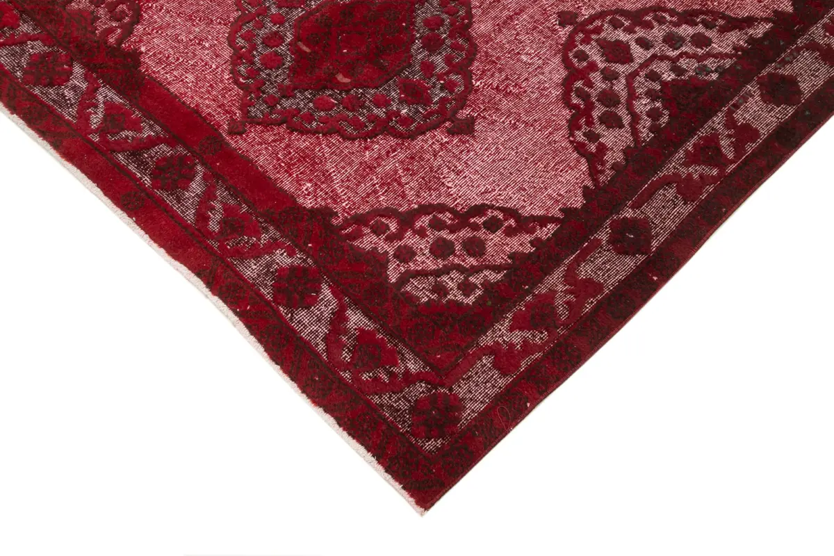 Oyma Kırmızı Pamuk Üzerine Yün El Dokuma Kilim-151x370 - Görsel 4