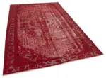 Oyma Kırmızı Pamuk Üzerine Yün El Dokuma Kilim-177x268 - Görsel 2
