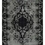 Oyma Siyah Pamuk Üzerine Yün El Dokuma Kilim-173x268