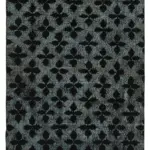 Oyma Siyah Pamuk Üzerine Yün El Dokuma Kilim-156x256
