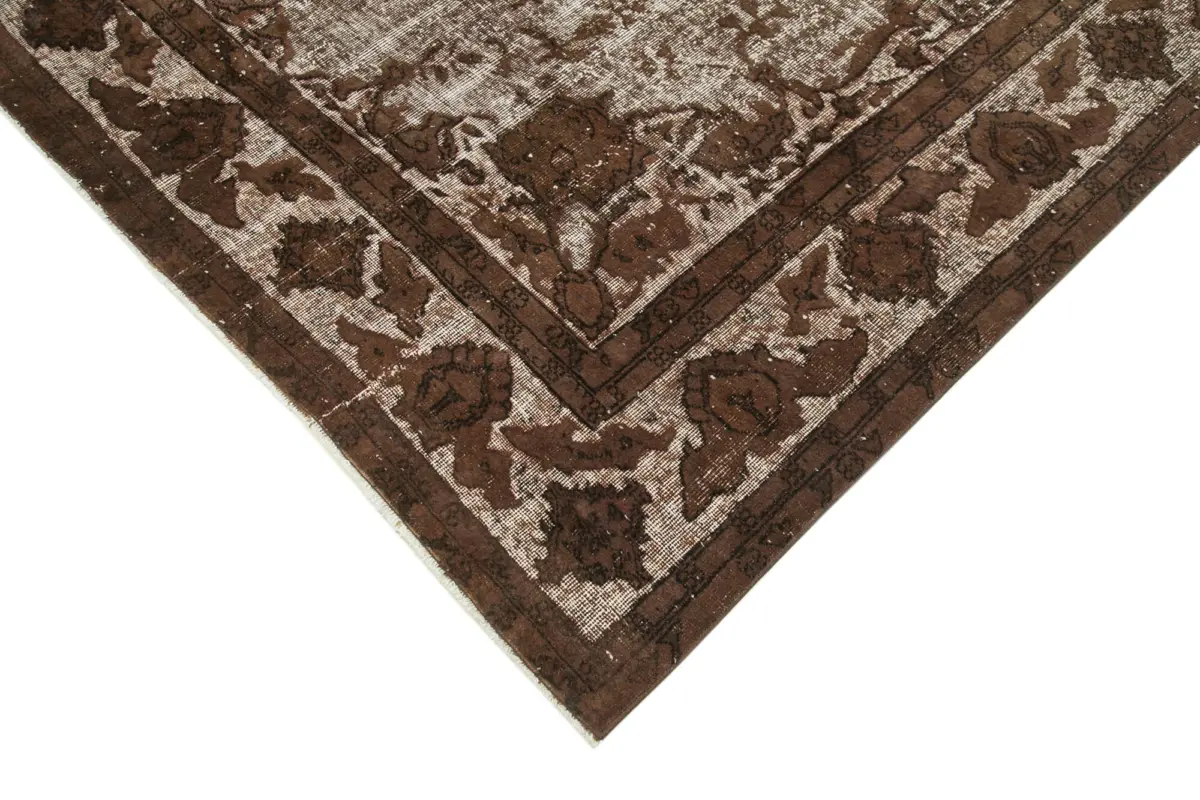 Oyma Kahverengi Pamuk Üzerine Yün El Dokuma Kilim-203x303 - Görsel 4