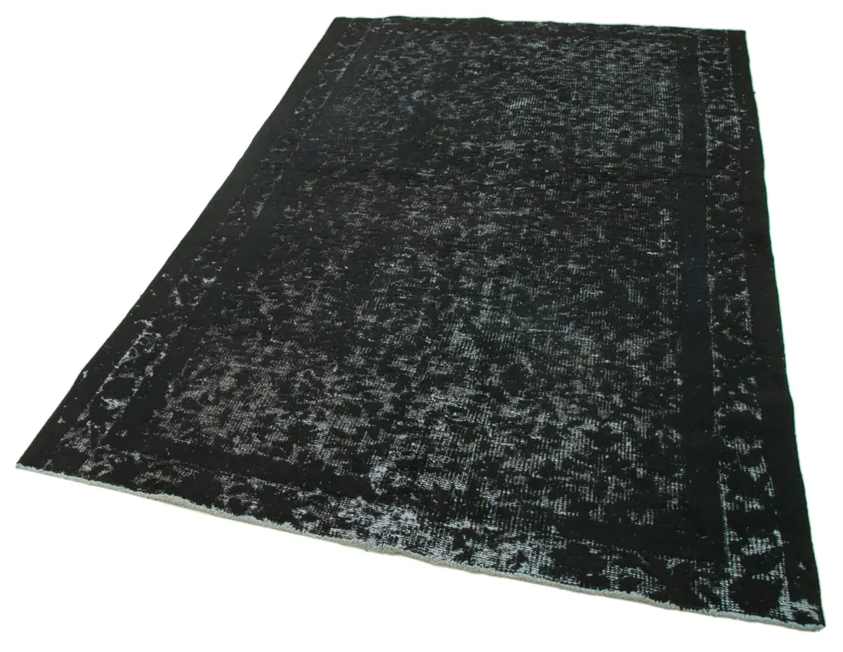 Oyma Siyah Pamuk Üzerine Yün El Dokuma Kilim-160x250 - Görsel 3
