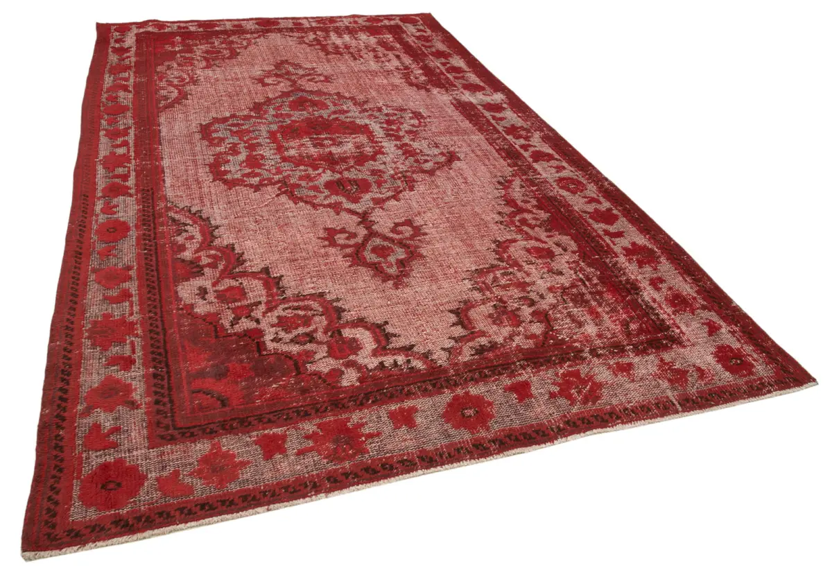 Oyma Kırmızı Pamuk Üzerine Yün El Dokuma Kilim-215x341 - Görsel 2