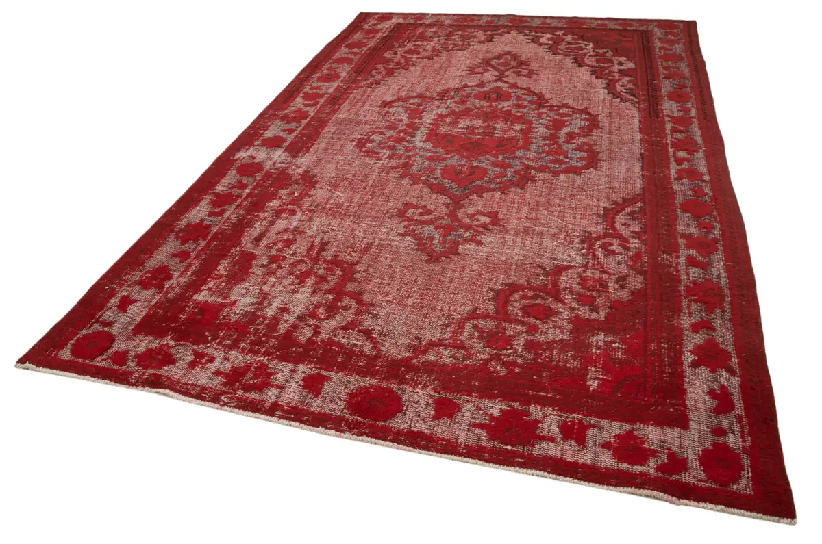 Oyma Kırmızı Pamuk Üzerine Yün El Dokuma Kilim-215x341 - Görsel 3