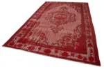 Oyma Kırmızı Pamuk Üzerine Yün El Dokuma Kilim-215x341 - Görsel 3