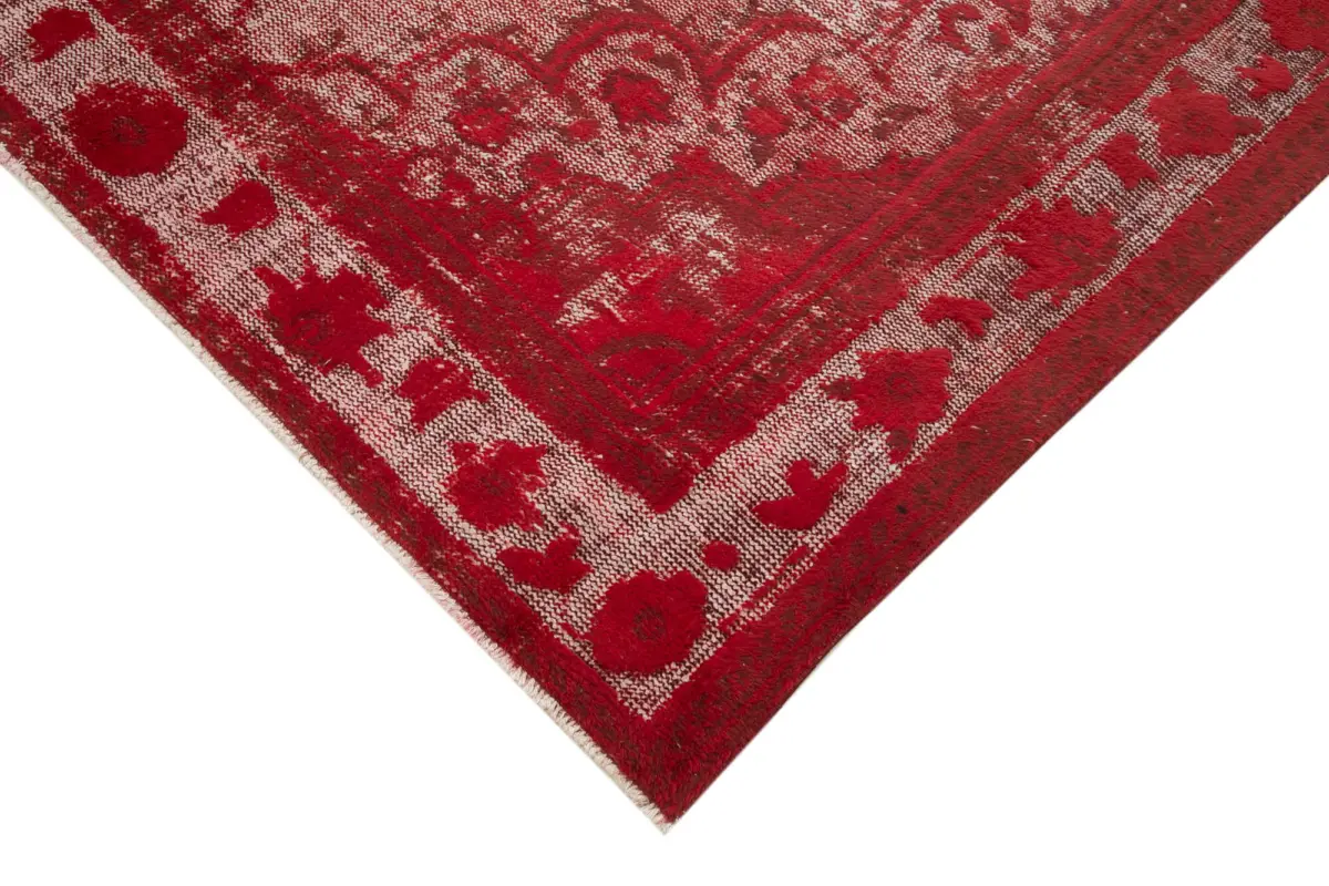 Oyma Kırmızı Pamuk Üzerine Yün El Dokuma Kilim-215x341 - Görsel 4