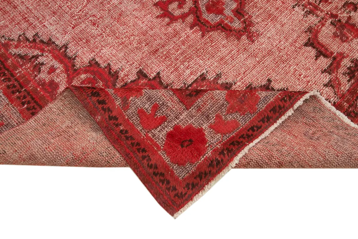 Oyma Kırmızı Pamuk Üzerine Yün El Dokuma Kilim-215x341 - Görsel 6