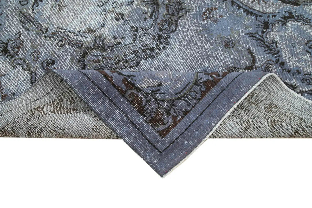 Oyma Gri Pamuk Üzerine Yün El Dokuma Kilim-154x264 - Görsel 6