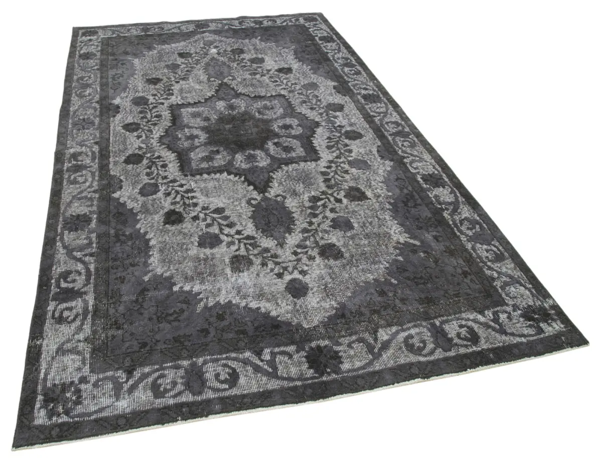Oyma Gri Pamuk Üzerine Yün El Dokuma Kilim-161x273 - Görsel 2