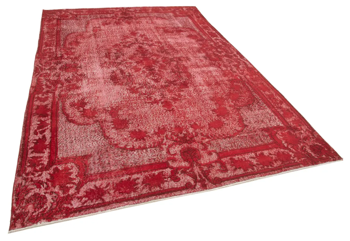 Oyma Kırmızı Pamuk Üzerine Yün El Dokuma Kilim-202x309 - Görsel 2