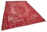 Oyma Kırmızı Pamuk Üzerine Yün El Dokuma Kilim-202x309 - Görsel 2