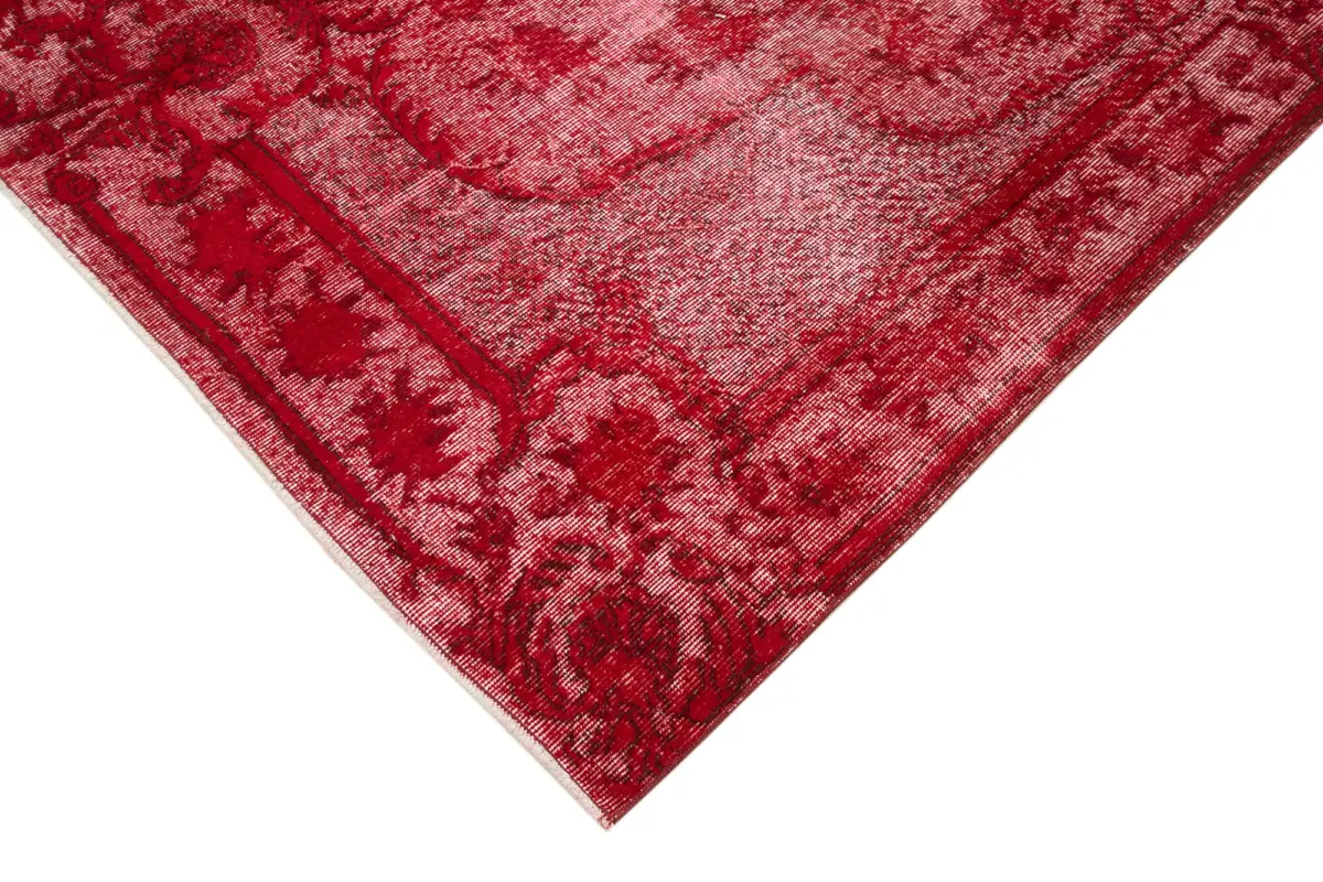 Oyma Kırmızı Pamuk Üzerine Yün El Dokuma Kilim-202x309 - Görsel 4