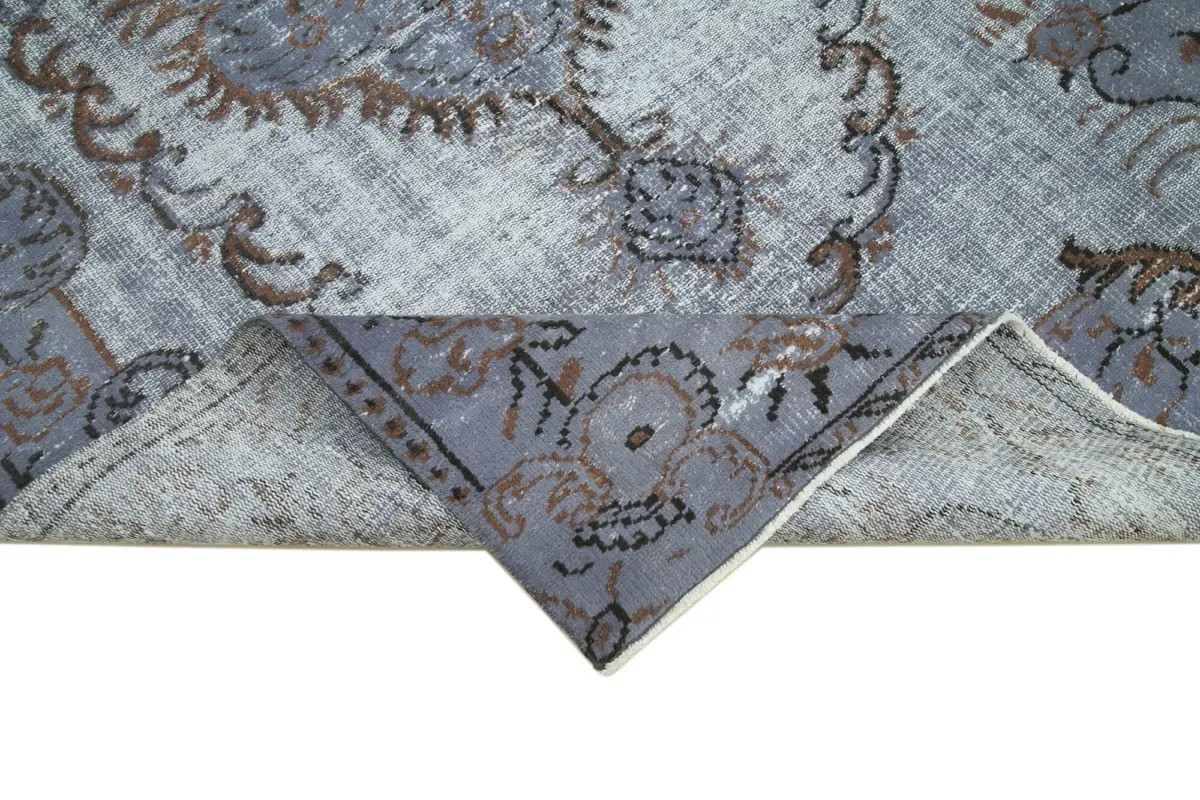 Oyma Mavi Pamuk Üzerine Yün El Dokuma Kilim-161x267 - Görsel 6