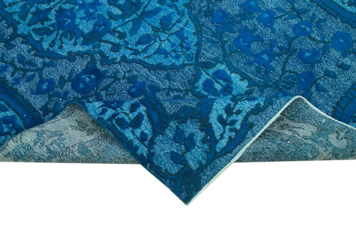 Oyma Turkuaz Pamuk Üzerine Yün El Dokuma Kilim-161x260 - Görsel 6