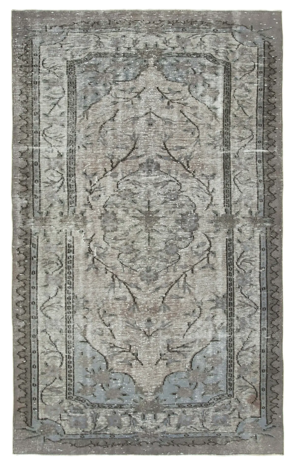Rc_25693_1_Grey_Carved_Overdyed_Rugs Oyma Gri Pamuk Üzerine Yün El Dokuma Kilim-172x282 - Görsel 1