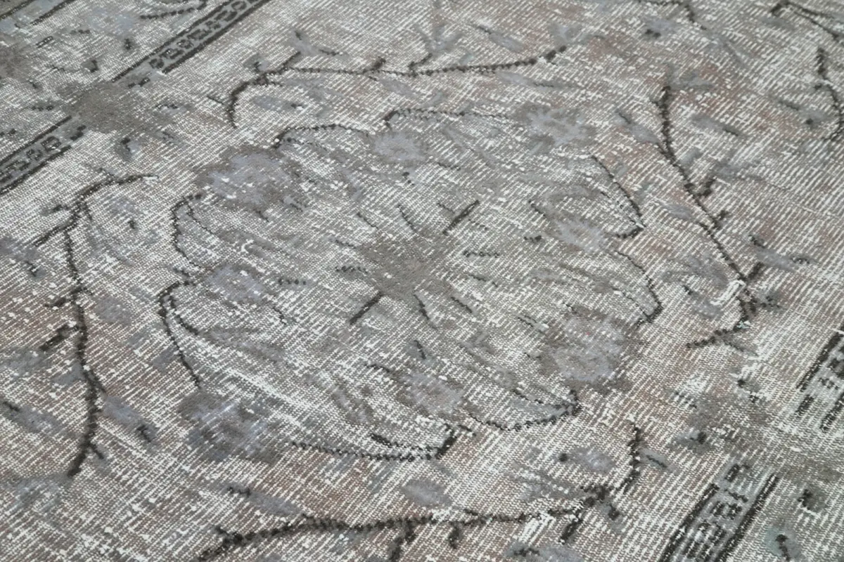 Oyma Gri Pamuk Üzerine Yün El Dokuma Kilim-172x282 - Görsel 5