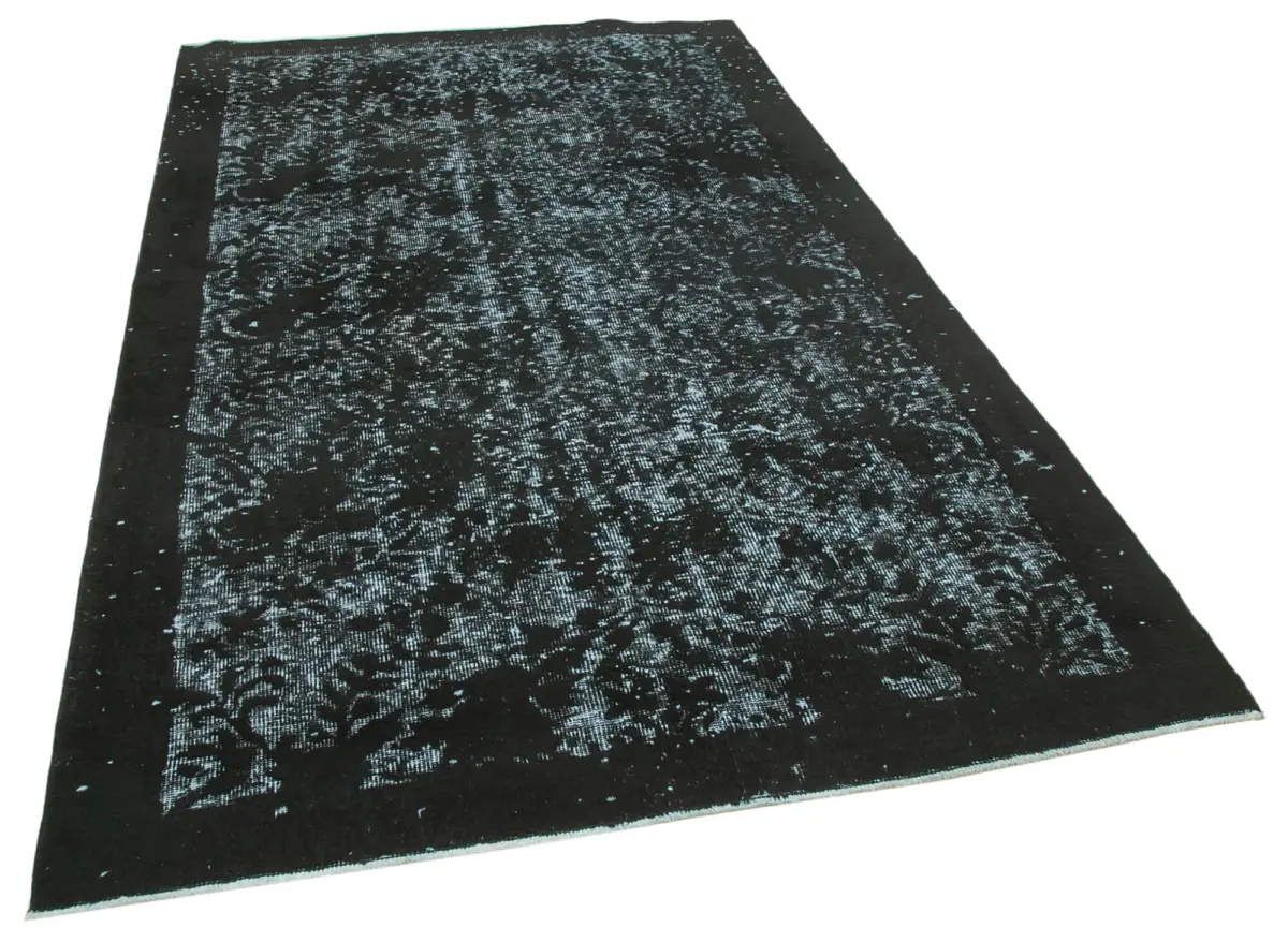 Oyma Siyah Pamuk Üzerine Yün El Dokuma Kilim-170x290 - Görsel 2