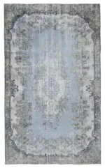 Oyma Gri Pamuk Üzerine Yün El Dokuma Kilim-158x267