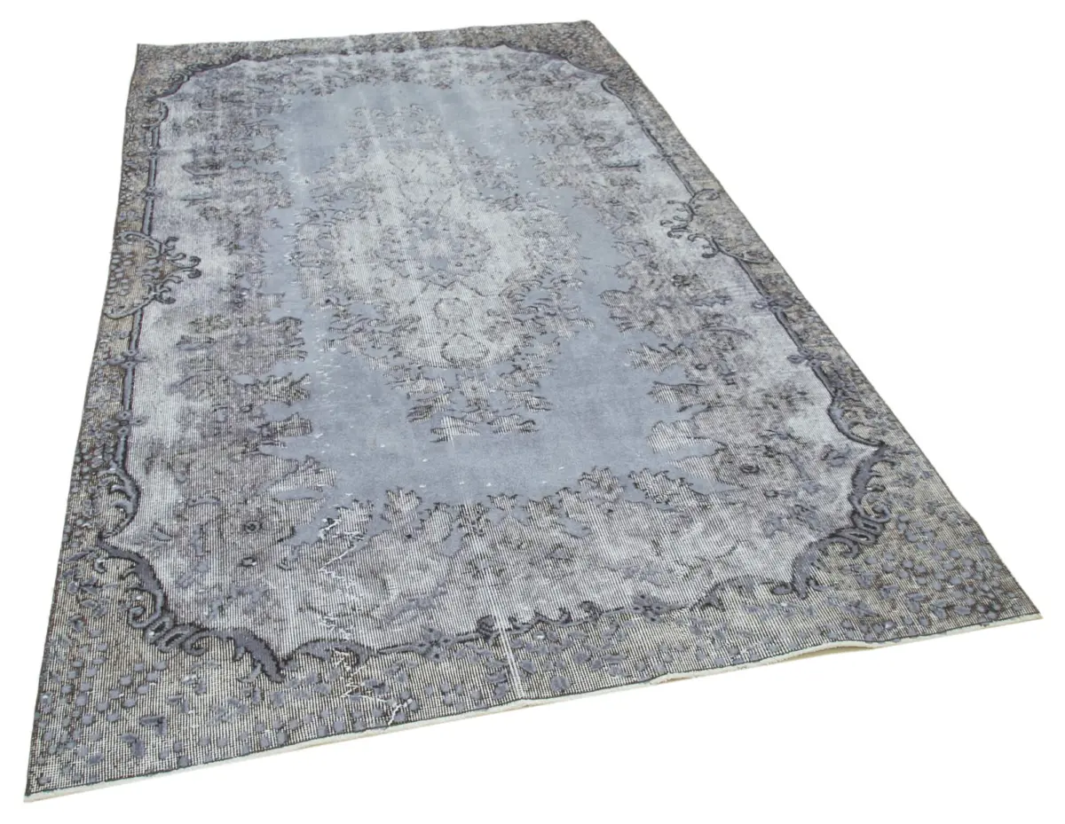 Oyma Gri Pamuk Üzerine Yün El Dokuma Kilim-158x267 - Görsel 2
