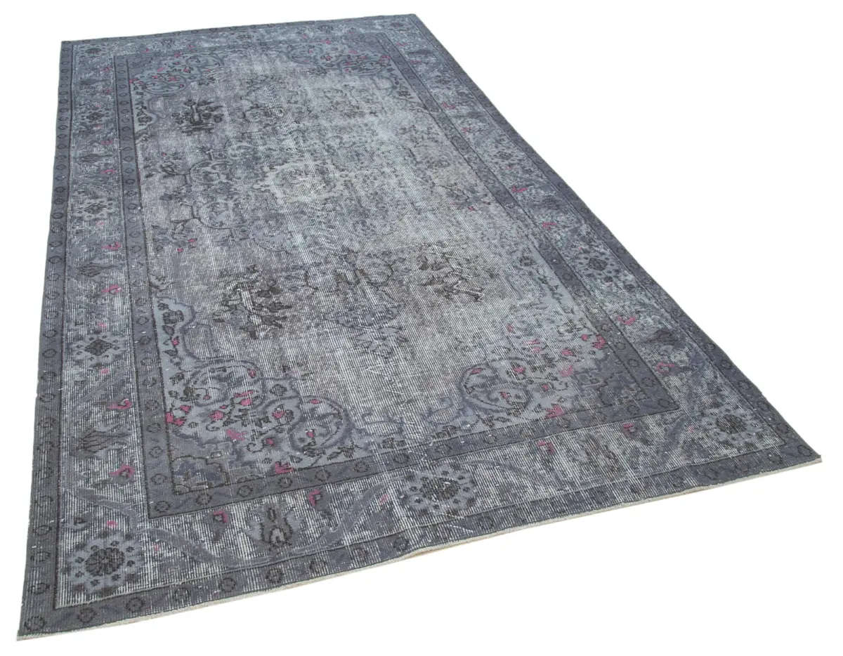 Oyma Gri Pamuk Üzerine Yün El Dokuma Kilim-168x284 - Görsel 2