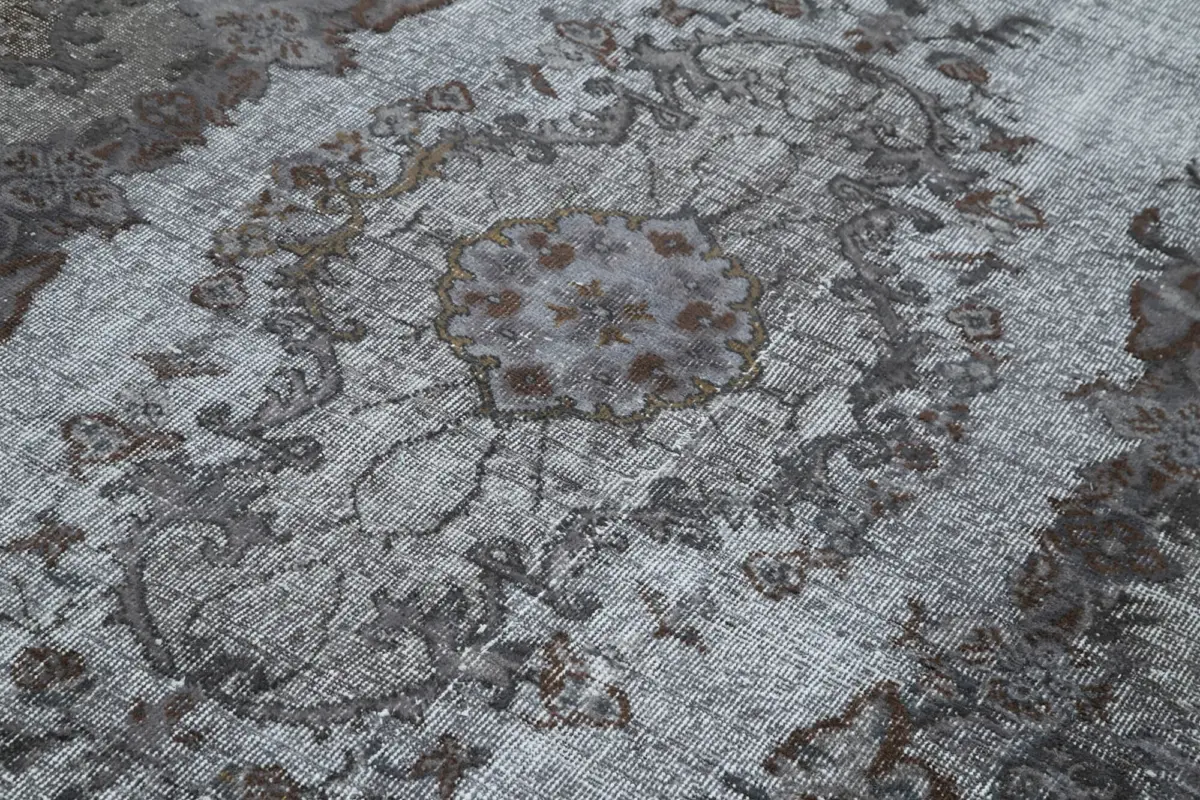 Oyma Gri Pamuk Üzerine Yün El Dokuma Kilim-164x286 - Görsel 5