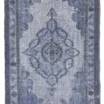 Oyma Gri Pamuk Üzerine Yün El Dokuma Kilim-174x280