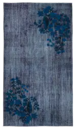 Oyma Mor Pamuk Üzerine Yün El Dokuma Kilim-112x201