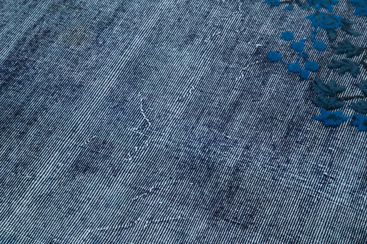 Oyma Mor Pamuk Üzerine Yün El Dokuma Kilim-112x201 - Görsel 5