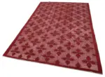 Oyma Kırmızı Pamuk Üzerine Yün El Dokuma Kilim-180x280 - Görsel 3