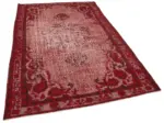 Oyma Kırmızı Pamuk Üzerine Yün El Dokuma Kilim-170x261 - Görsel 2
