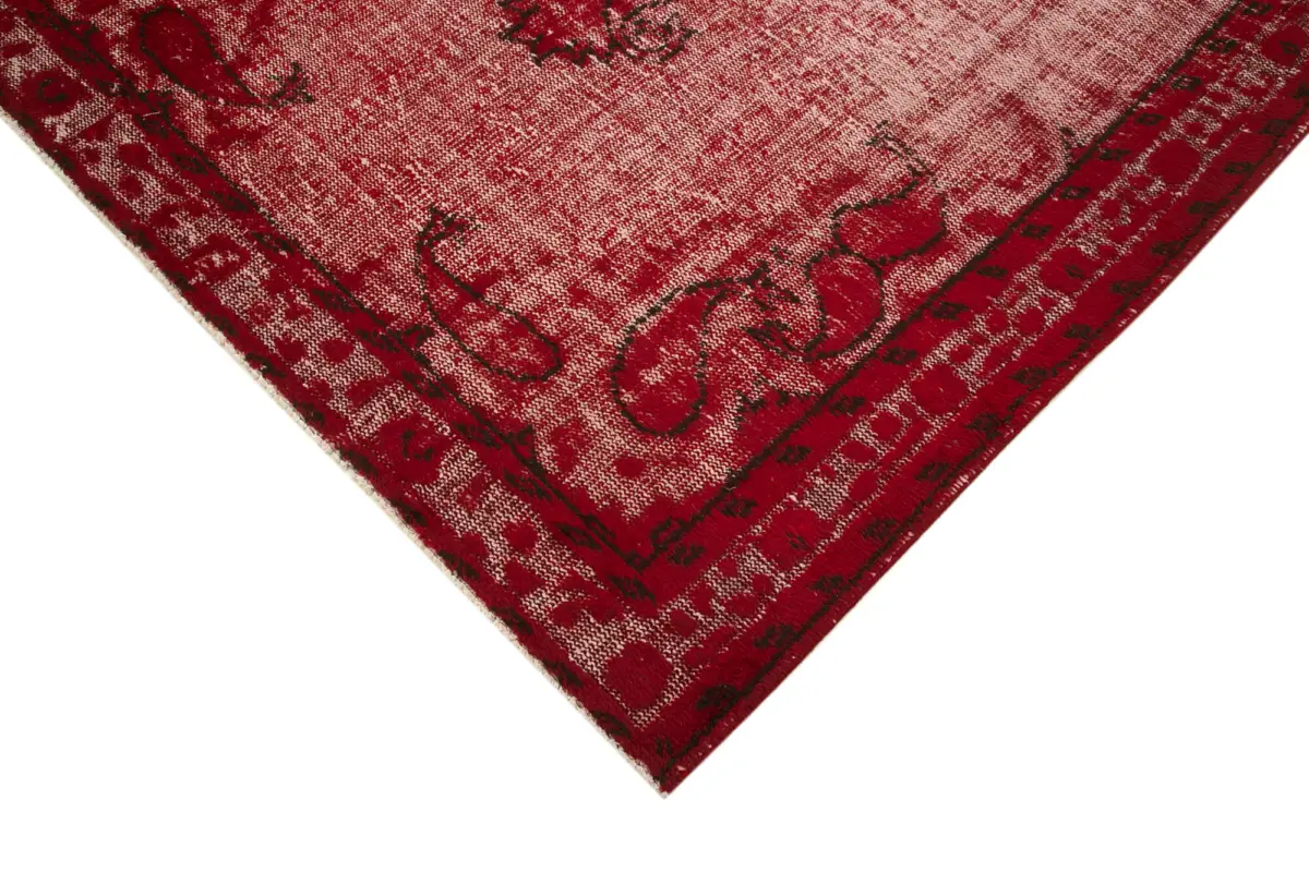 Oyma Kırmızı Pamuk Üzerine Yün El Dokuma Kilim-170x261 - Görsel 4
