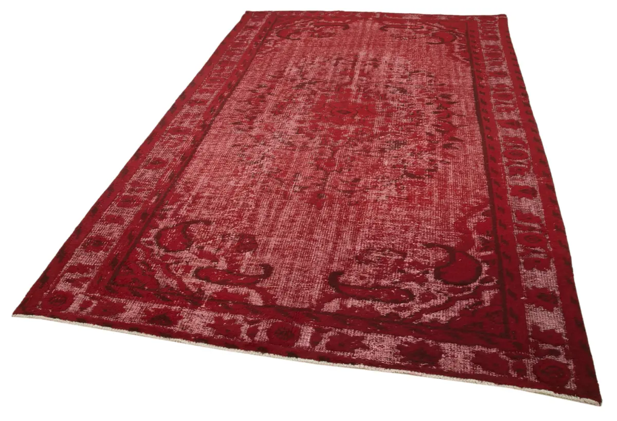 Oyma Kırmızı Pamuk Üzerine Yün El Dokuma Kilim-179x286 - Görsel 3
