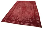 Oyma Kırmızı Pamuk Üzerine Yün El Dokuma Kilim-179x286 - Görsel 3