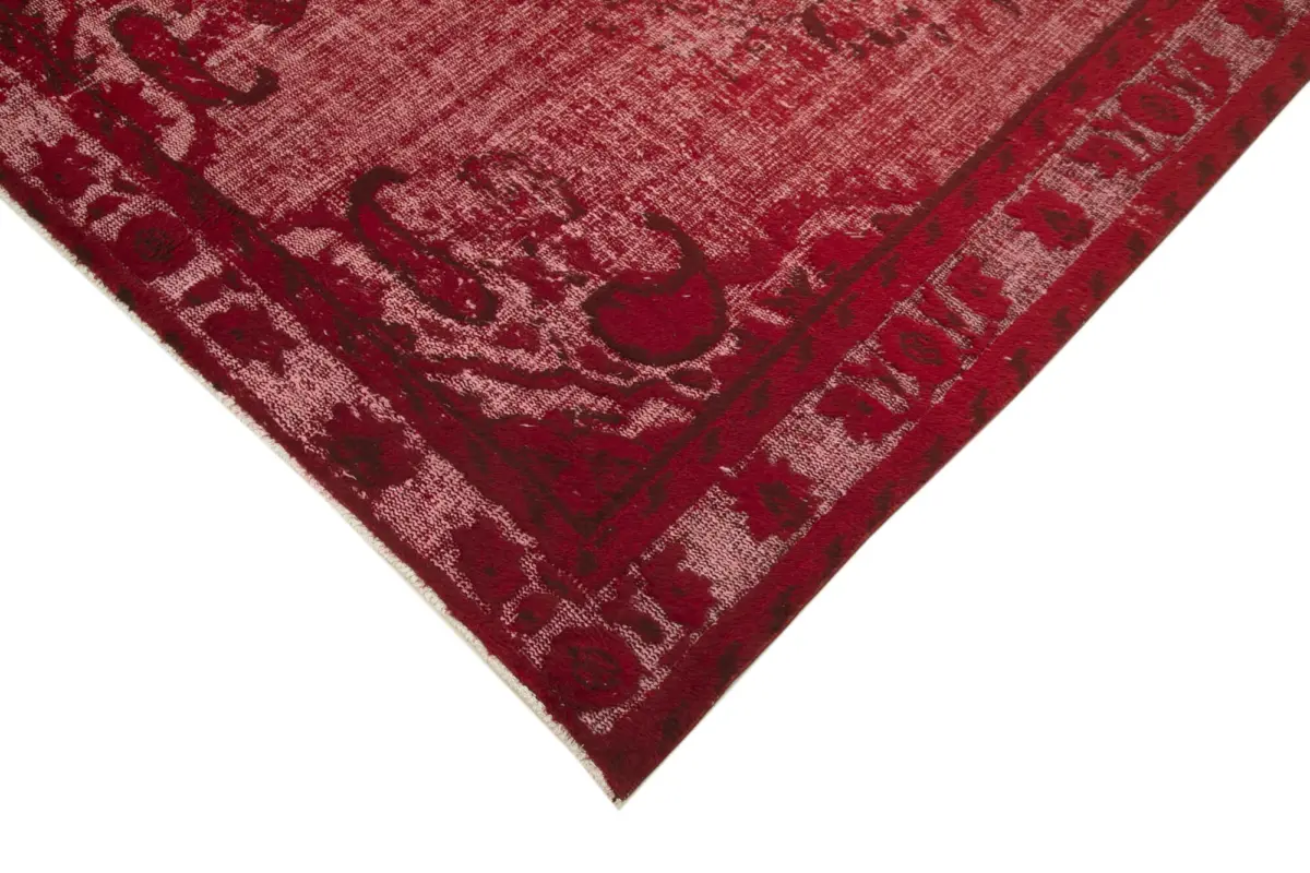 Oyma Kırmızı Pamuk Üzerine Yün El Dokuma Kilim-179x286 - Görsel 4