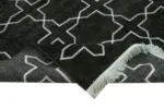 Modern Halı- Siyah Pamuk Üzerine Yün El Dokuma Halı-266x385 - Görsel 6