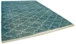 Modern Halı- Turkuaz Pamuk Üzerine Yün El Dokuma Halı-301x409 - Görsel 2