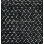 Modern Halı- Siyah Pamuk Üzerine Yün El Dokuma Halı-292x392