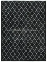 Modern Halı- Siyah Pamuk Üzerine Yün El Dokuma Halı-292x392