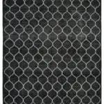 Modern Halı- Siyah Pamuk Üzerine Yün El Dokuma Halı-279x387