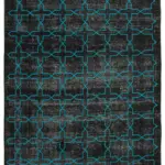 Modern Halı- Siyah Pamuk Üzerine Yün El Dokuma Halı-297x395