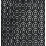 Modern Halı- Siyah Pamuk Üzerine Yün El Dokuma Halı-304x407