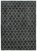 Modern Halı- Siyah Pamuk Üzerine Yün El Dokuma Halı-290x394