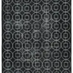 Modern Halı- Siyah Pamuk Üzerine Yün El Dokuma Halı-303x377