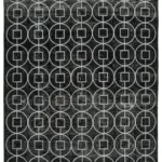 Modern Halı- Siyah Pamuk Üzerine Yün El Dokuma Halı-287x373