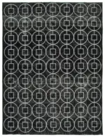 Modern Halı- Siyah Pamuk Üzerine Yün El Dokuma Halı-287x373