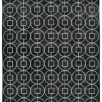 Modern Halı- Siyah Pamuk Üzerine Yün El Dokuma Halı-296x376