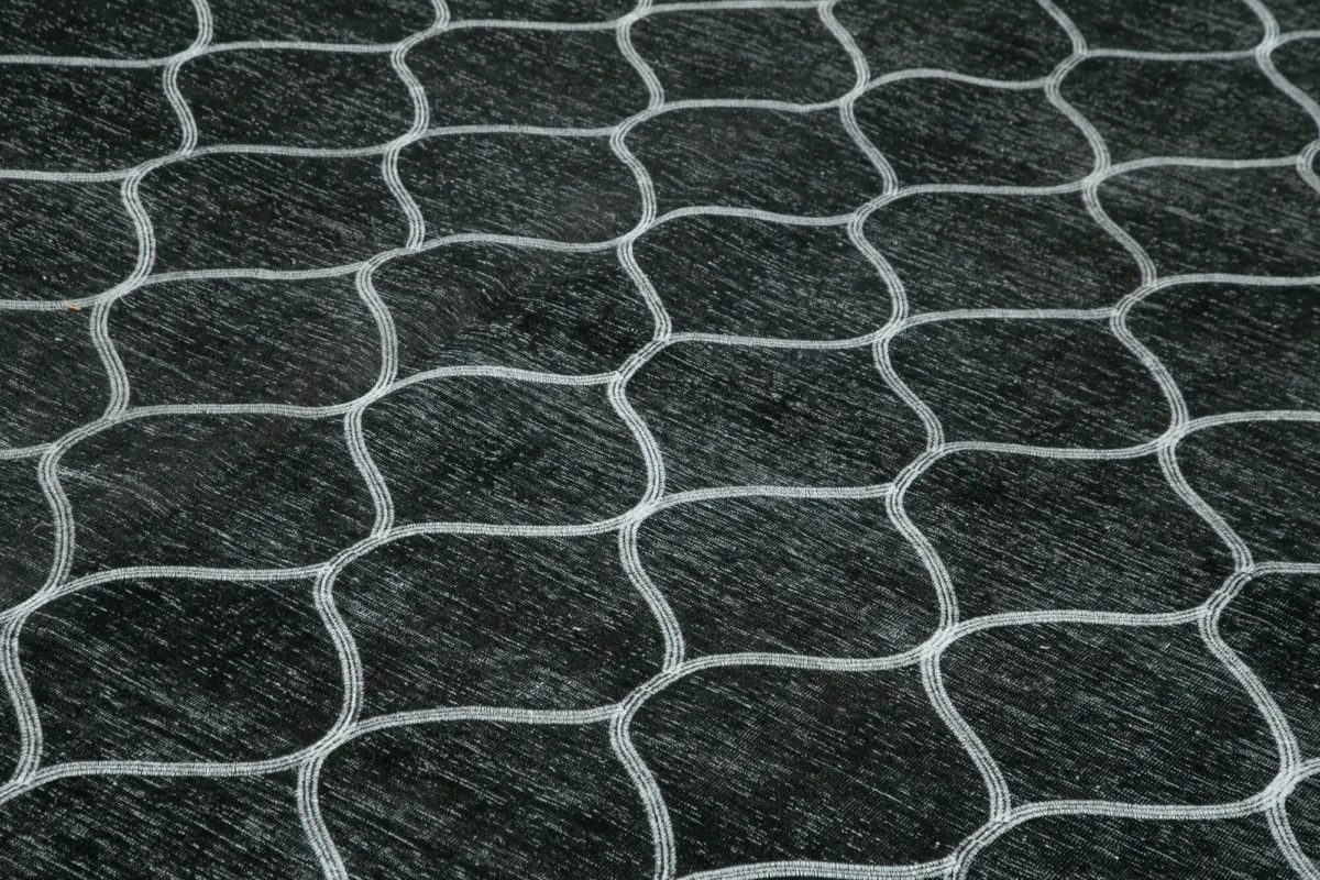 Modern Halı- Siyah Pamuk Üzerine Yün El Dokuma Halı-297x416 - Görsel 5