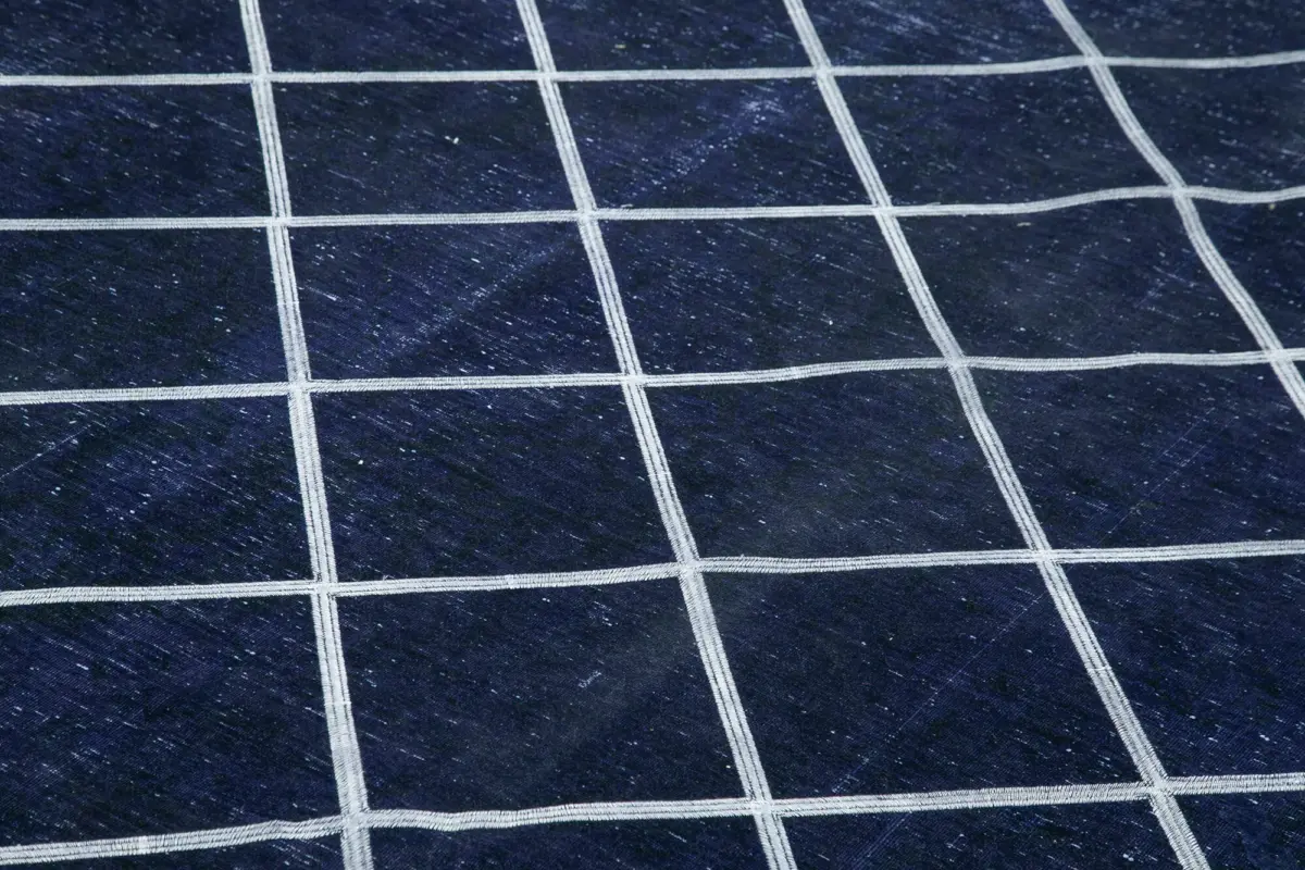 Modern Halı- Mavi Pamuk Üzerine Yün El Dokuma Halı-293x431 - Görsel 5