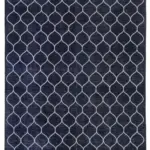 Modern Halı- Mavi Pamuk Üzerine Yün El Dokuma Halı-286x396